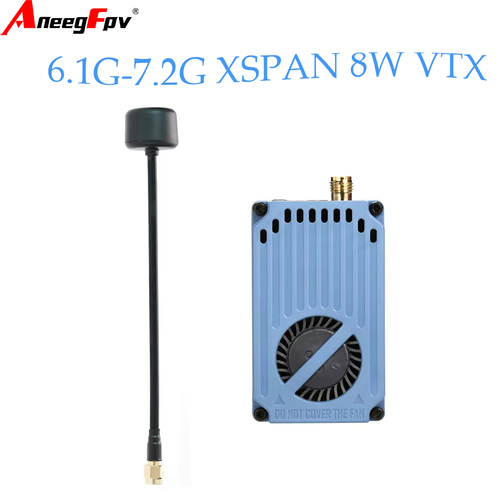 Rc Transmitter Drone - RUSHFPV 6.1‑7.2G 8W X61728 VTX โมดูลส่งสัญญาณวิดีโอพร้อมเสาอากาศโพลาไรซ์แบบวงกลม