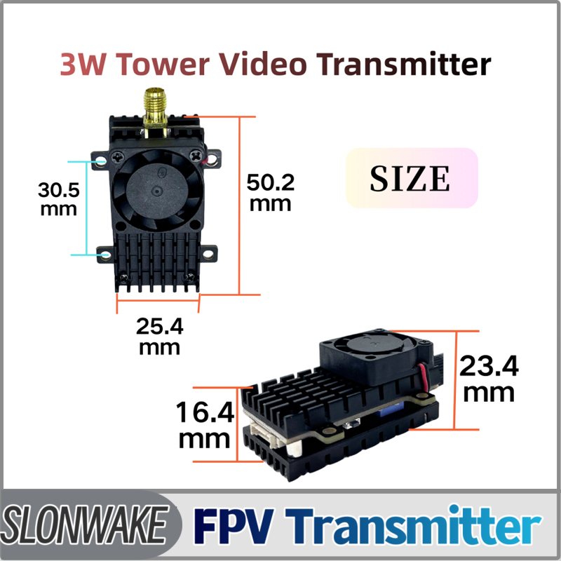 Rc Airplane Drone - โมดูลส่งสัญญาณวิดีโอ SLONWAKE 5.8G 3000mW แบบจำลอง VTX