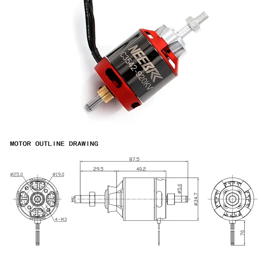 1/2/4PCS 3542 920KV 1400KV Out - Rc Wing Glider บทวิจารณ์และราคา