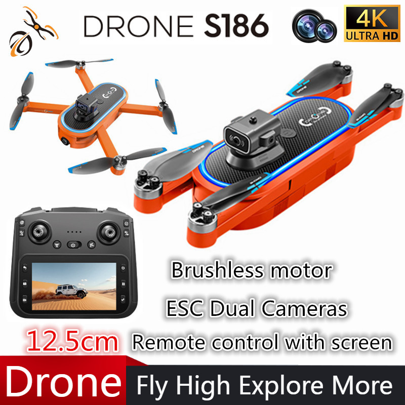 2025 S186 Drone Professional 4 - Drone Rc Cable บทวิจารณ์และราคา
