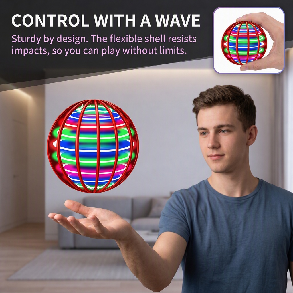 ลูกบอลบินพร้อมไฟ LED สีสันสดใส - Drone Ball Rc บทวิจารณ์และราคา