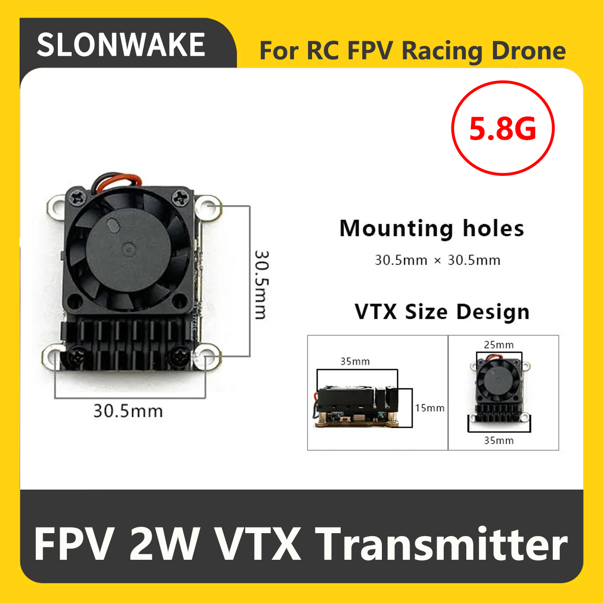 SLONWAKE 5.8G 2000mW FPV VTX ต - Rc Transmitter Drone บทวิจารณ์และราคา