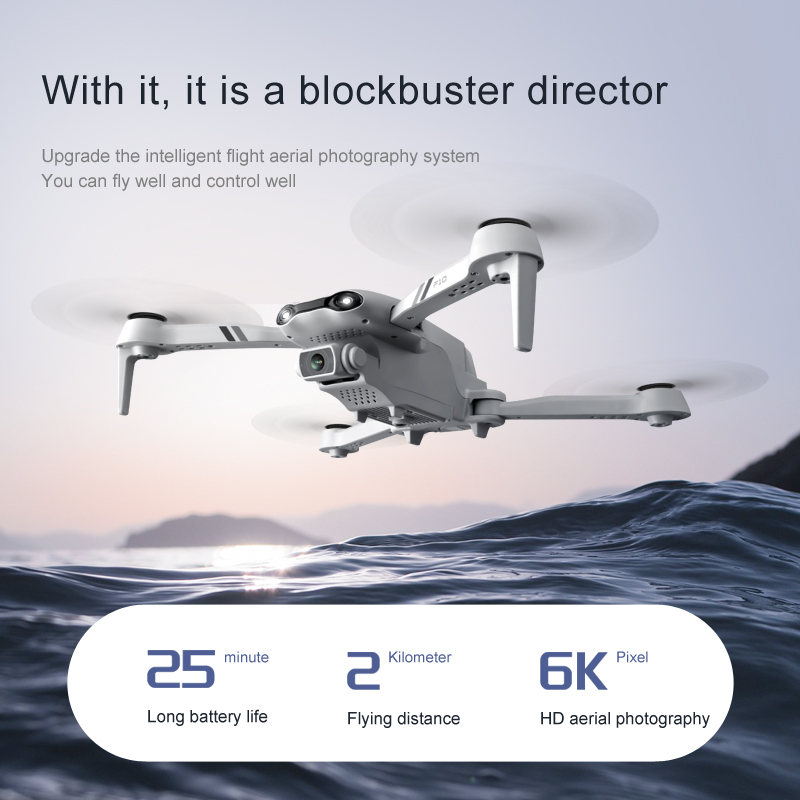 F10เฮลิคอปเตอร์ของเล่นของขวัญ  - Drone Rc Folding บทวิจารณ์และราคา